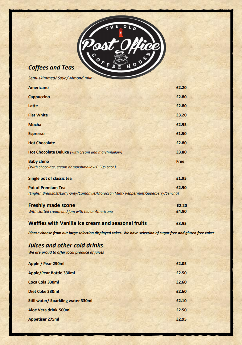 The Old Post Office Coffee House Coffee House Marden