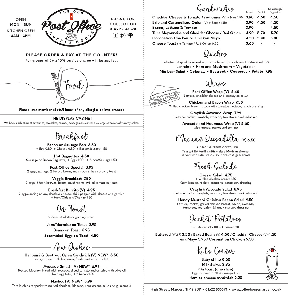 The Old Post Office Coffee House Coffee House Marden